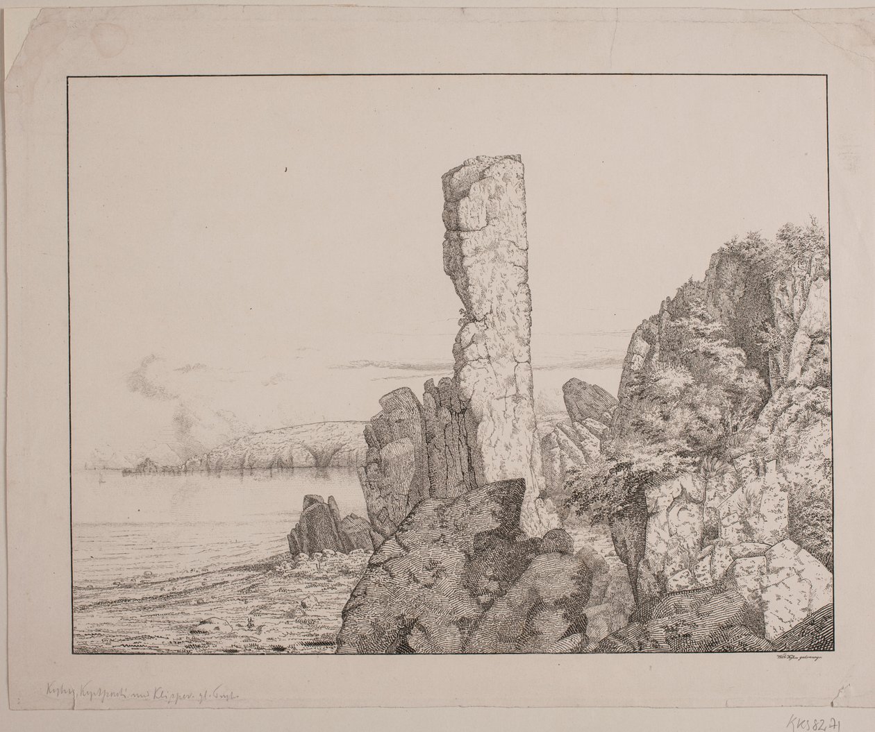 Rotskust op Bornholm door Vilhelm Kyhn