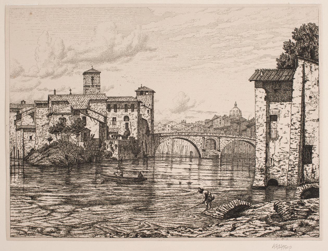 Partij bij Ponte Rotto in Rome door Vilhelm Kyhn