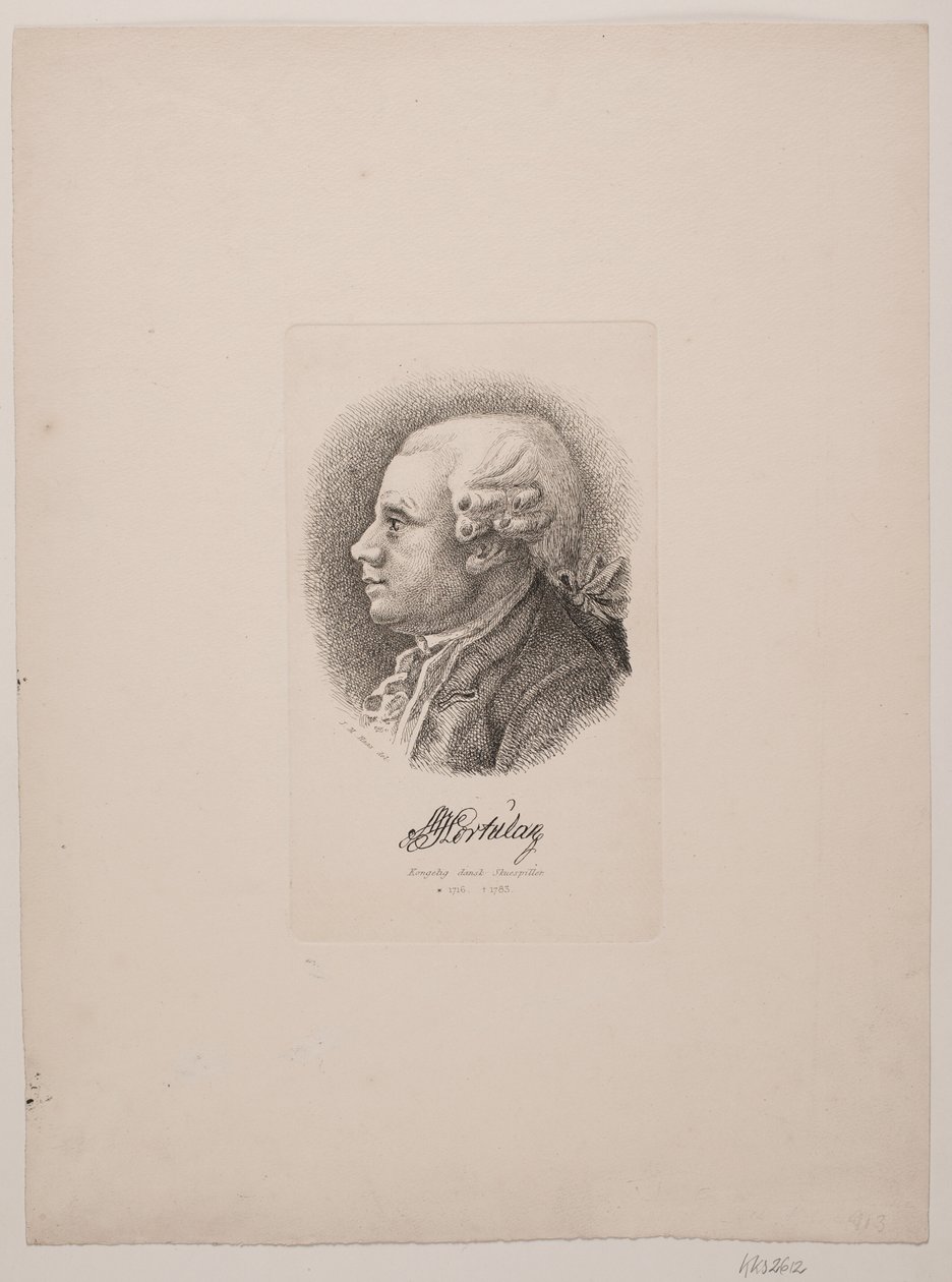 Portret van acteur Marcus Ulsøe Hortulan door Vilhelm Kyhn