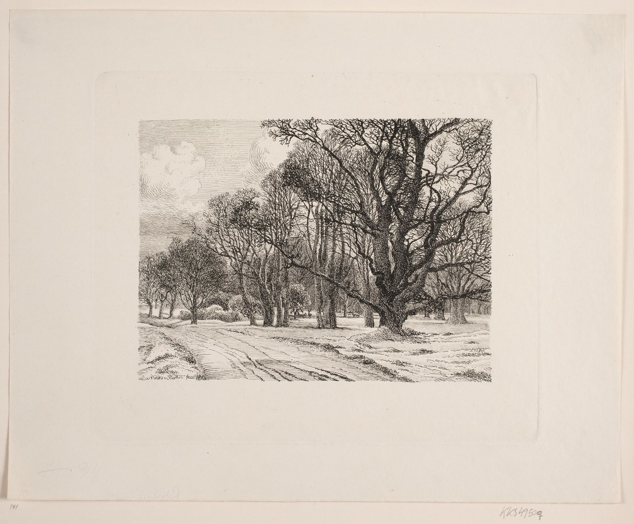 Winter in het bos door Vilhelm Kyhn