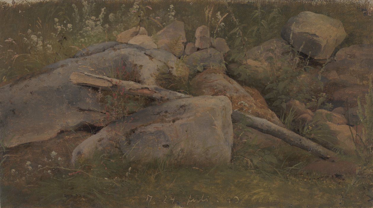 Studie van een steenhoop door Vilhelm Petersen