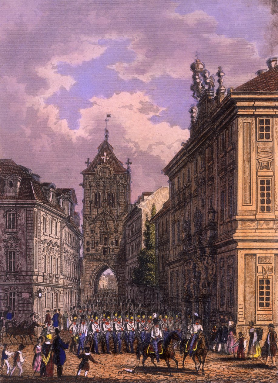 Celetná Straat, 1847 door Vincenc and Geissler, F. Morstadt
