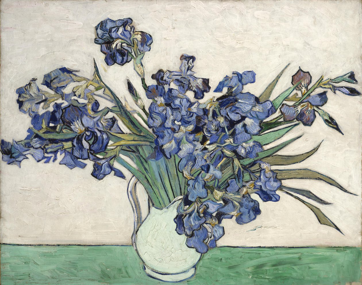 Vaas met zwaardlelies door Vincent van Gogh