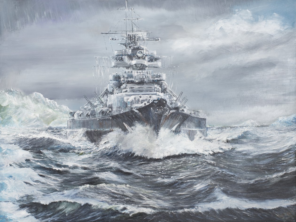 Bismarck bij de kust van Groenland 1900 uur 23 mei 1941 door Vincent Alexander Booth