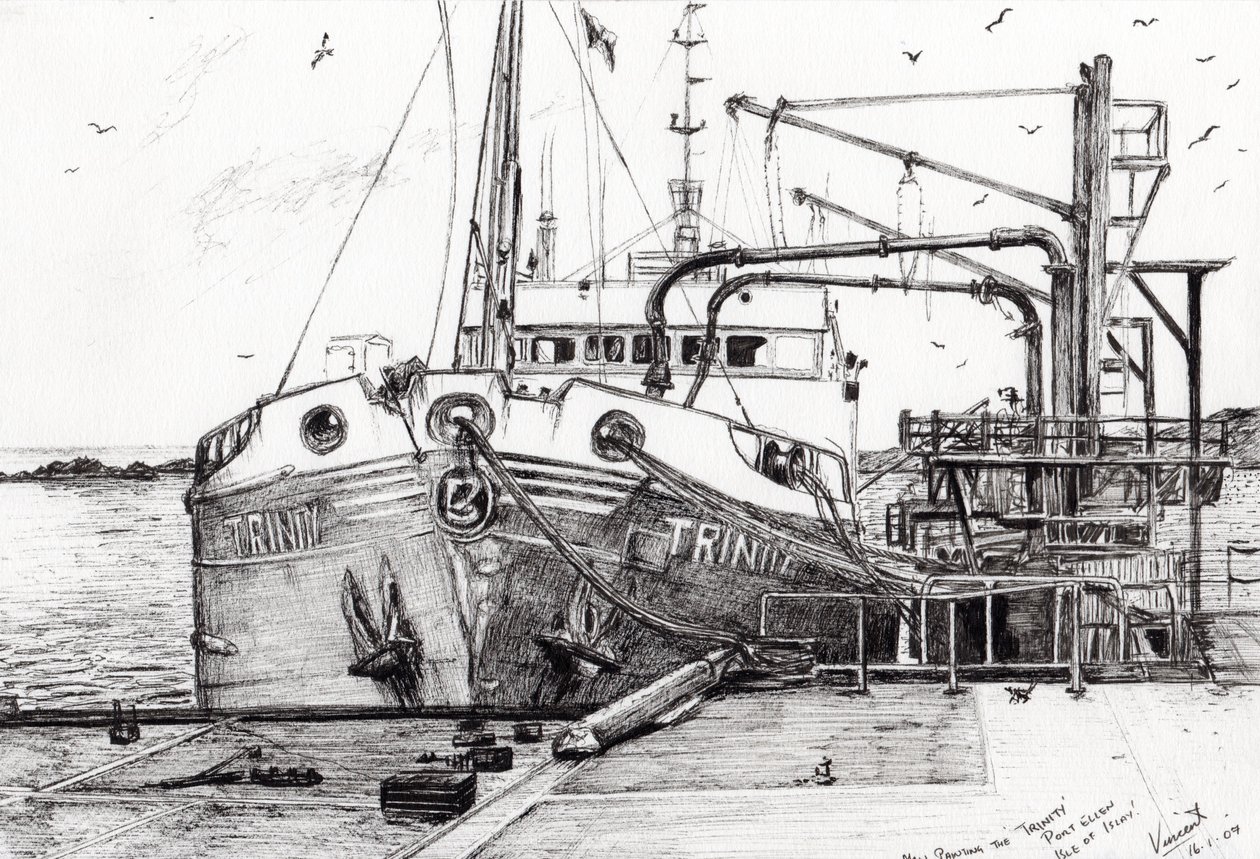 De Trinity haven Ellen Isle of Islay, 2007 door Vincent Alexander Booth