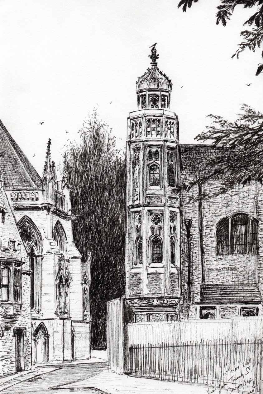 Trinity Street Cambridge, 2008 door Vincent Alexander Booth