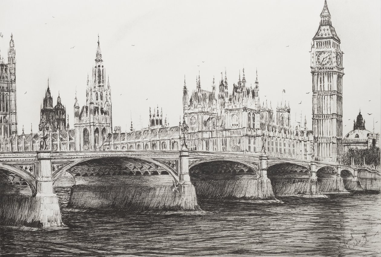 Westminster Bridge Londen, 2006 door Vincent Alexander Booth