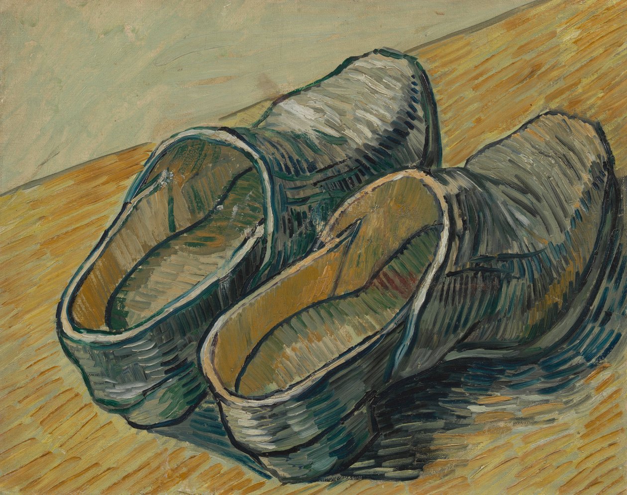 Een paar leren klompen door Vincent van Gogh
