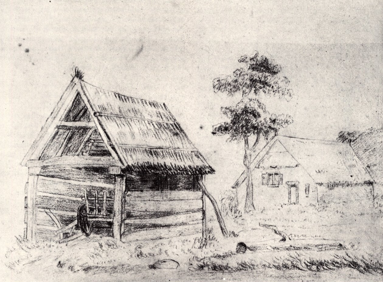 Schuur en Boerderij door Vincent van Gogh