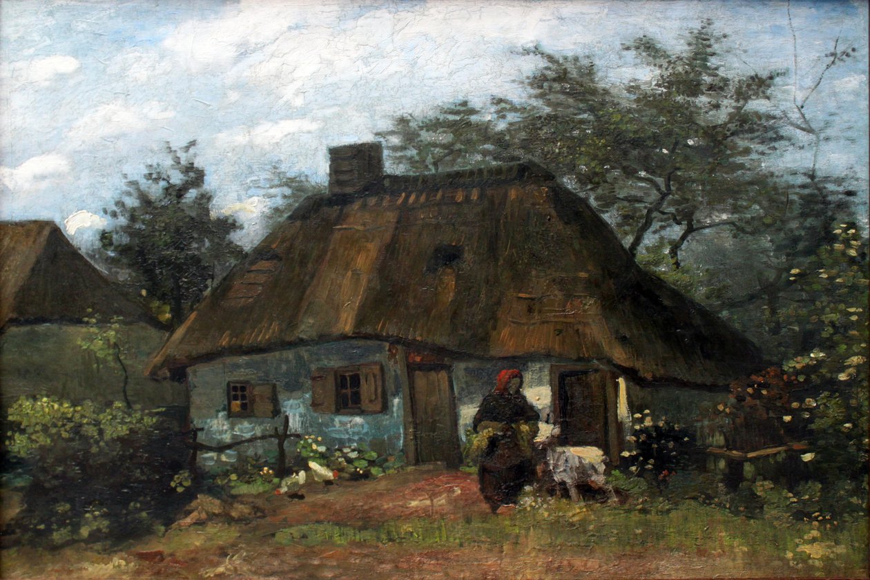 Boerderij in Nuenen (La Chaumière) door Vincent van Gogh