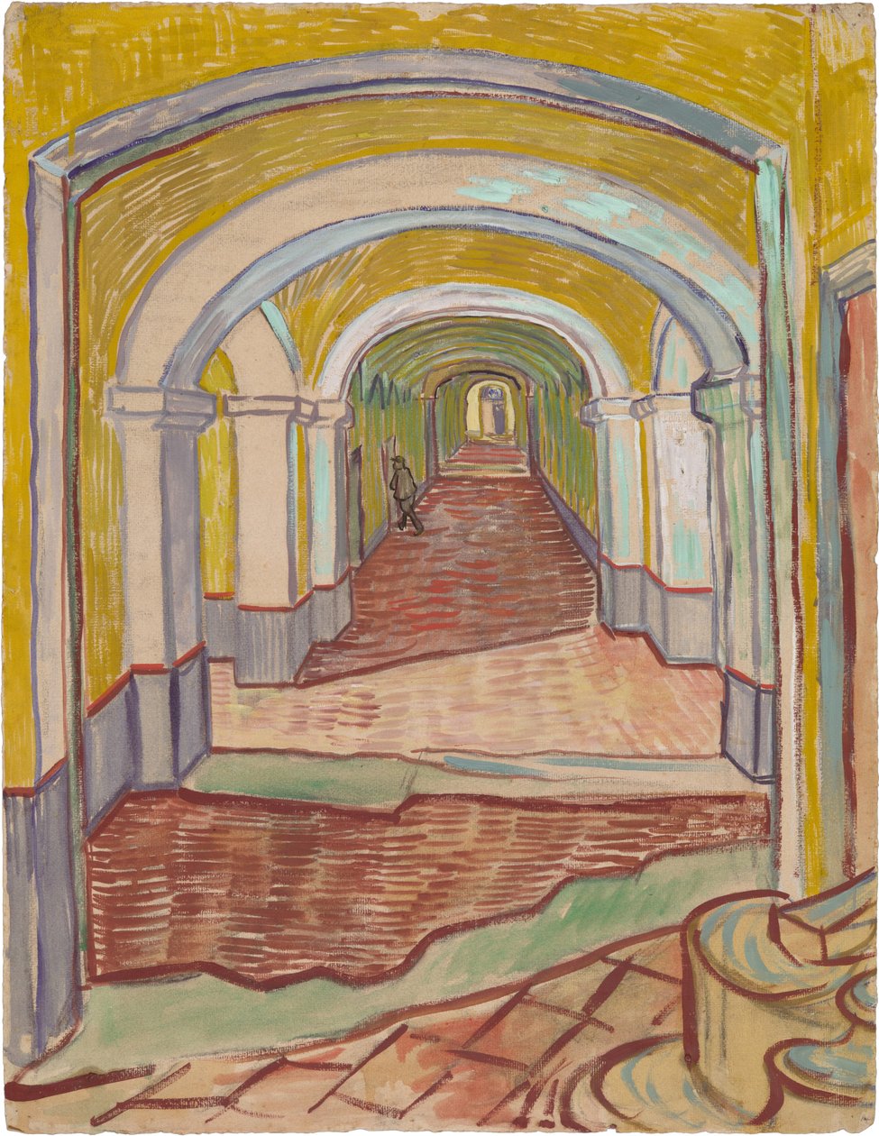 Gang in het Saint-Paul Ziekenhuis door Vincent van Gogh