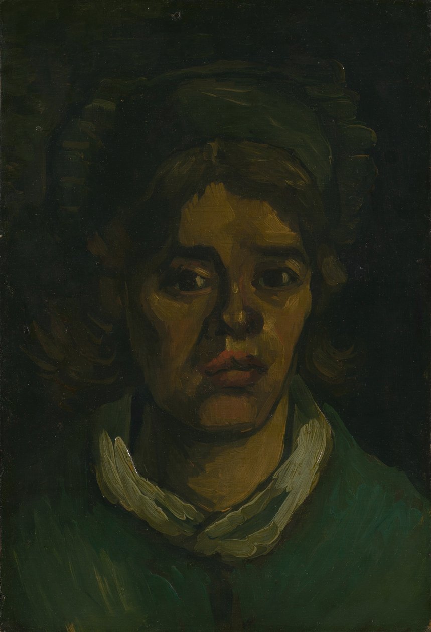 Hoofd van een vrouw door Vincent van Gogh