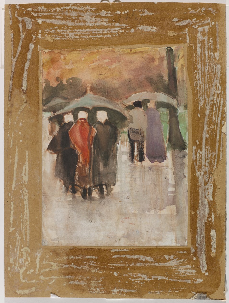 In de regen, 1882 door Vincent van Gogh