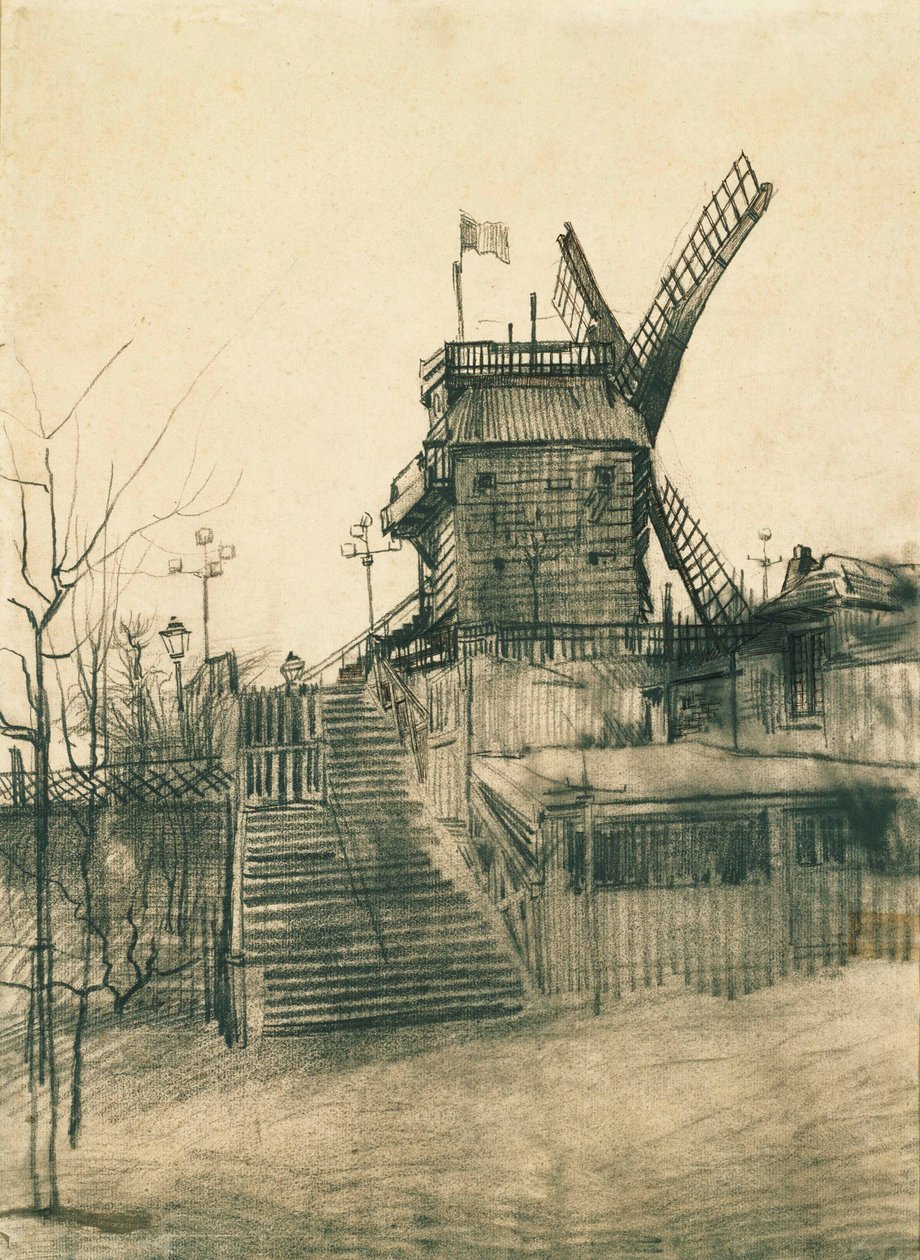 Moulin de la Galette door Vincent van Gogh