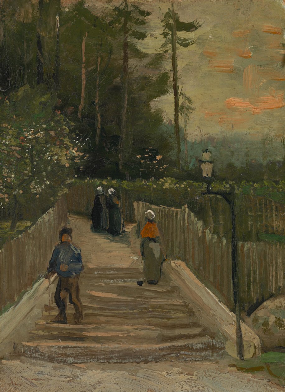 Pad in Montmartre door Vincent van Gogh