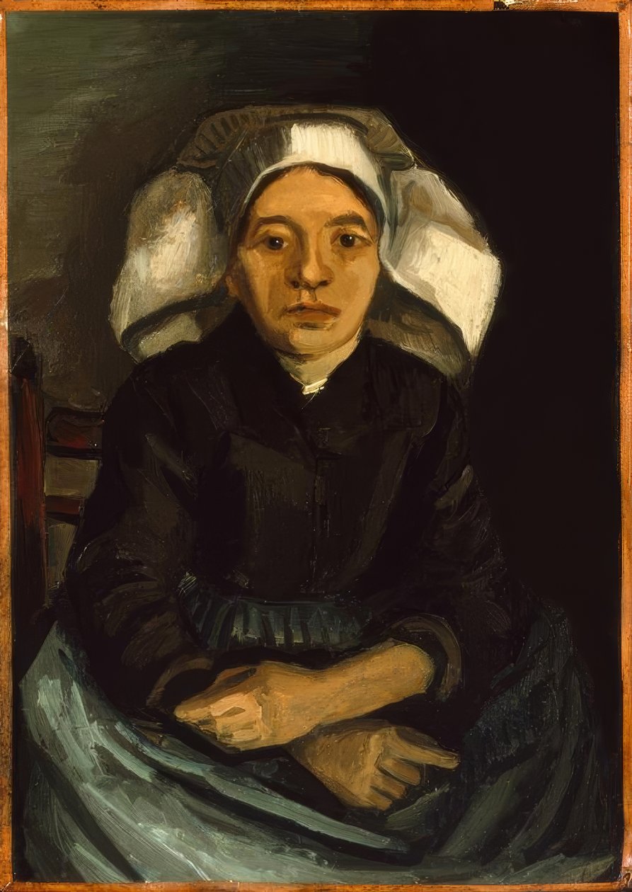 Boerin van Nuenen zittend door Vincent van Gogh