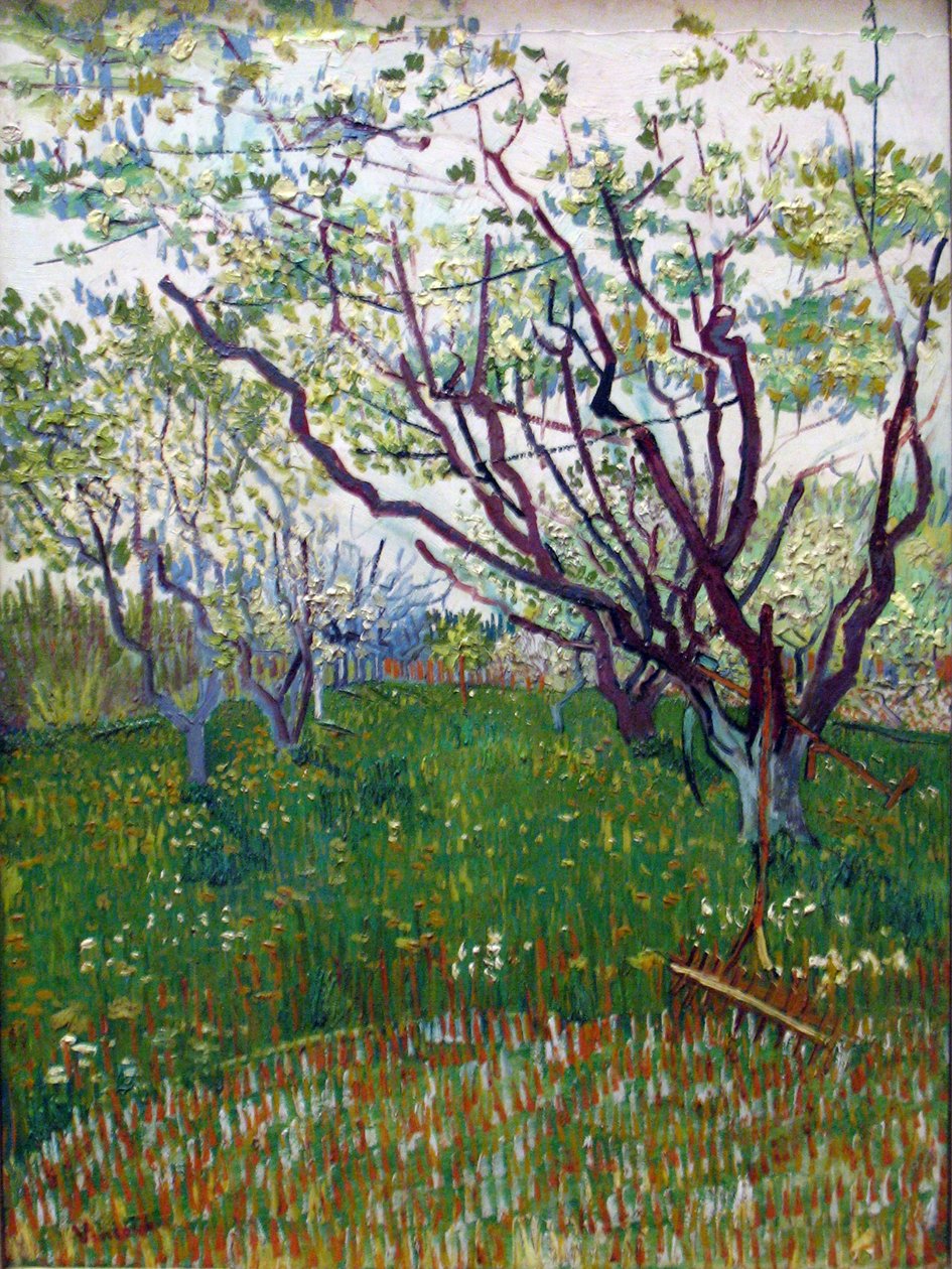 De bloeiende boomgaard door Vincent van Gogh