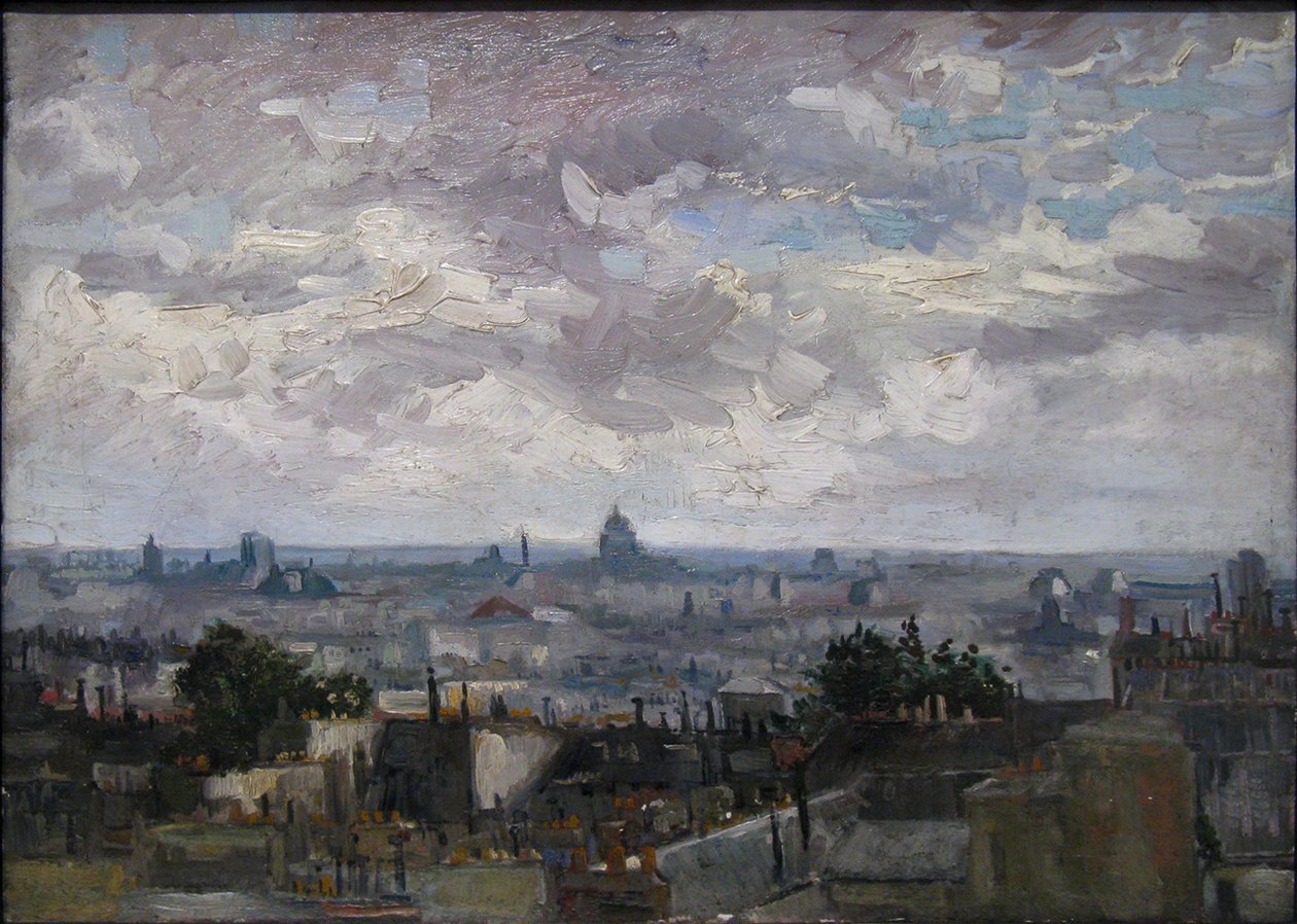 Uitzicht op de daken van Parijs door Vincent van Gogh