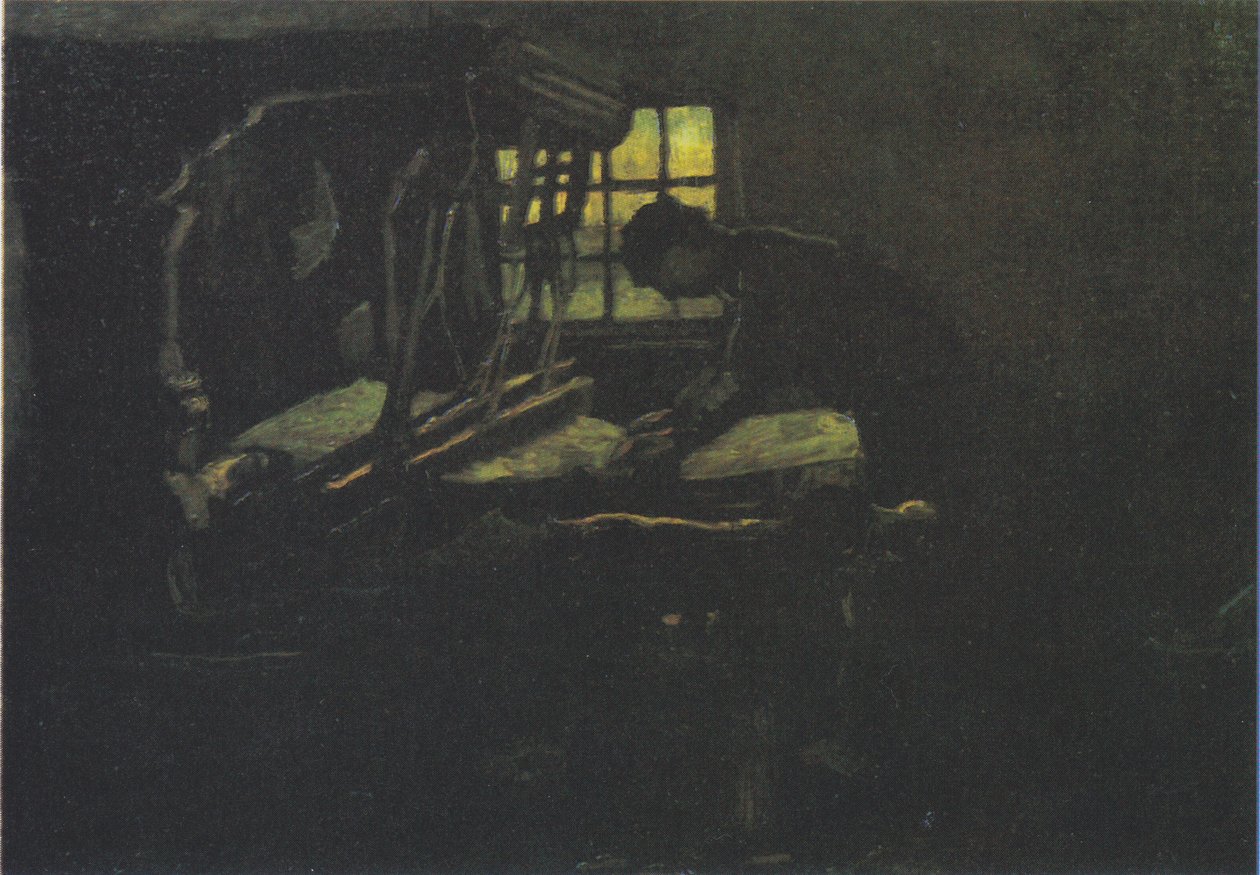 Wever, staand aan het weefgetouw door Vincent van Gogh