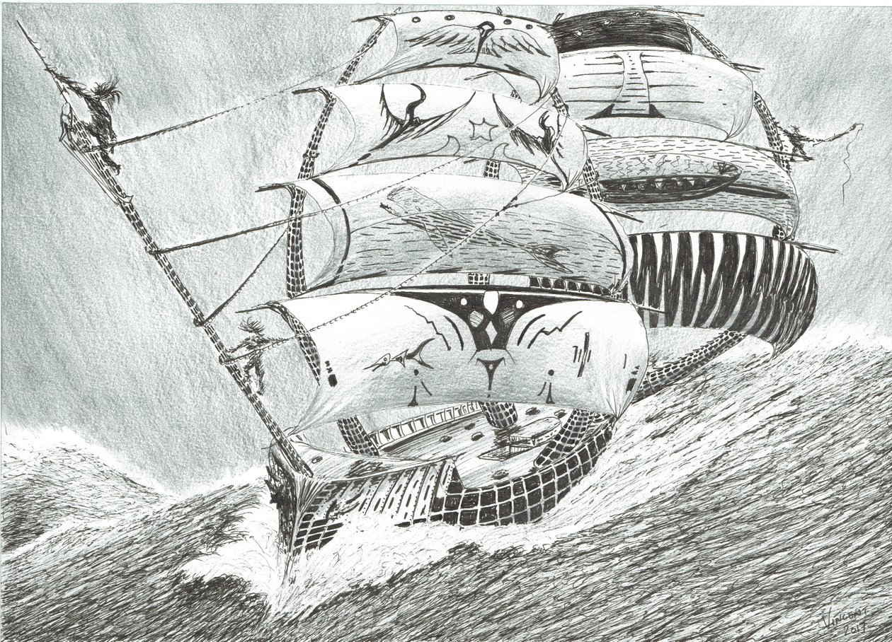 Storm Scheppers Ierse Zee door Vincent Alexander Booth
