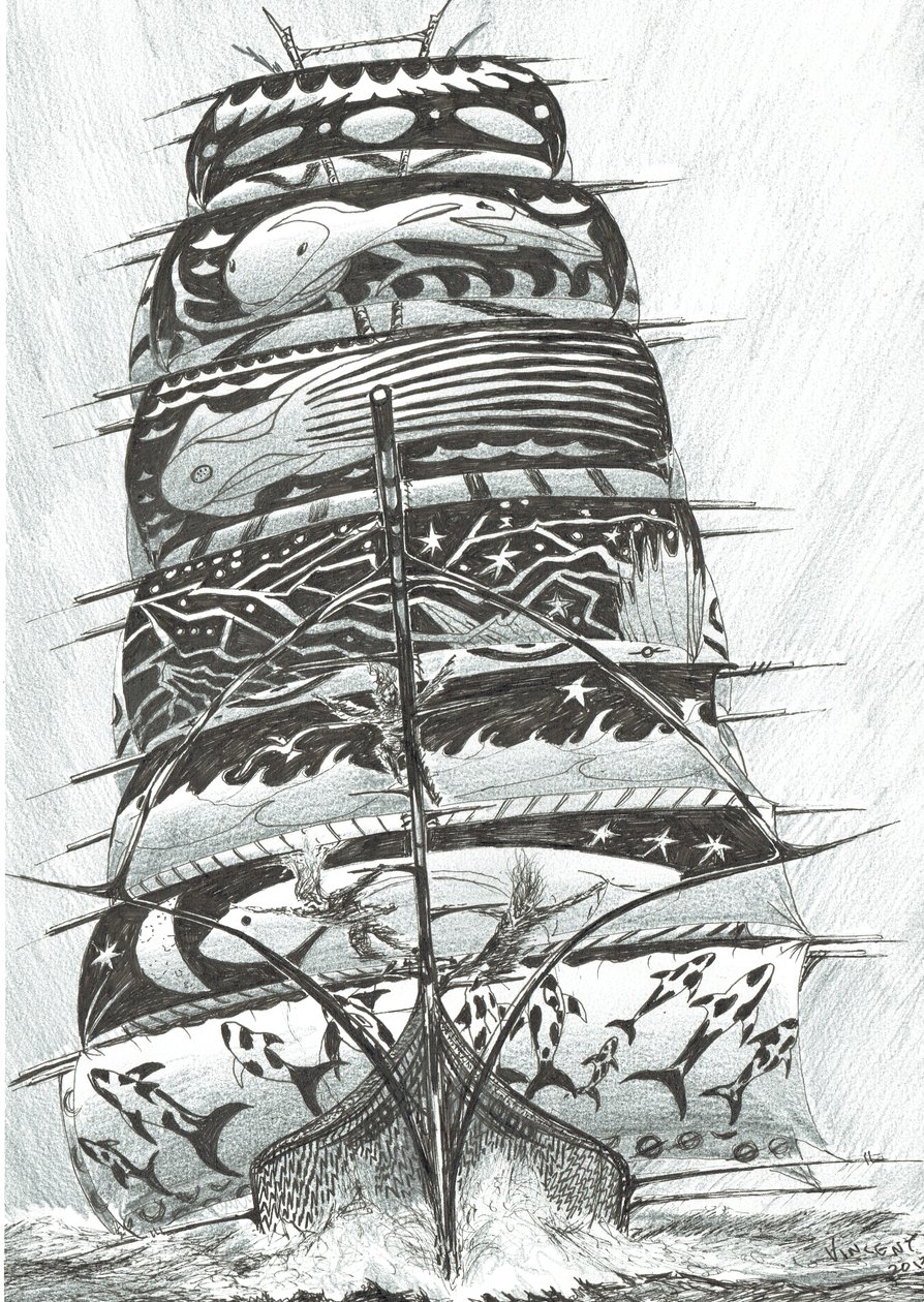 Storm Scheppers Rode Zee door Vincent Alexander Booth