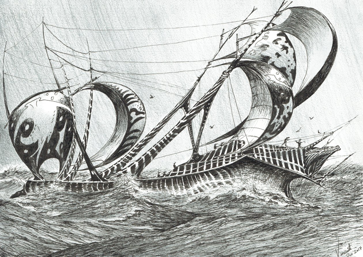 Stormscheppers Tyrreense Zee, 2018 door Vincent Alexander Booth