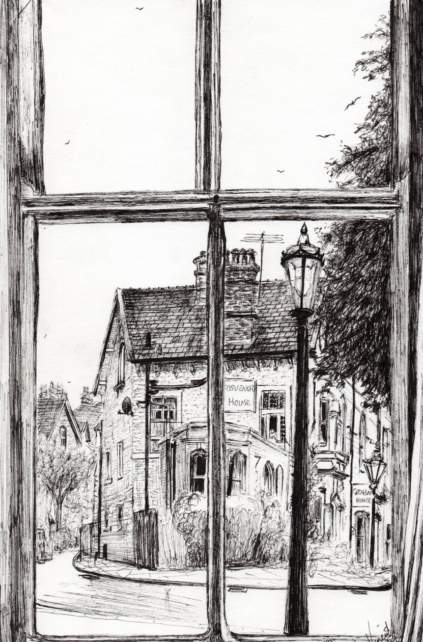 Uitzicht vanaf Old Hall Hotel Buxton, 2009 door Vincent Alexander Booth