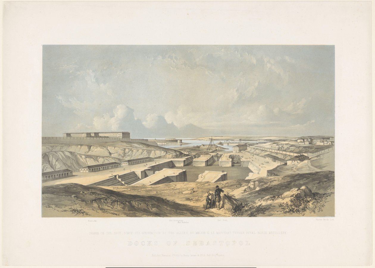 De Haven van Sebastopol, 1855 door Vincent Brooks