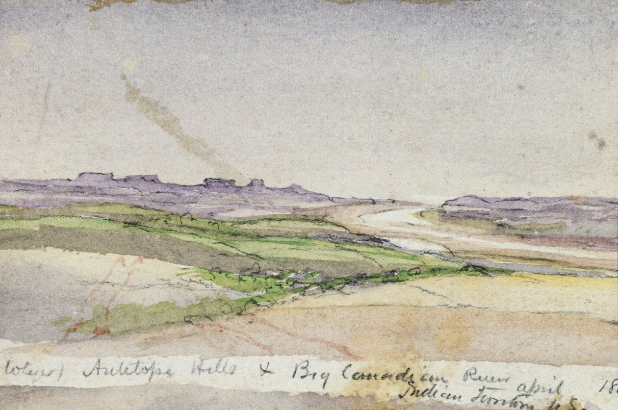 Antelope Hills en Grote Canadese Rivier, 1869 door Vincent Colyer