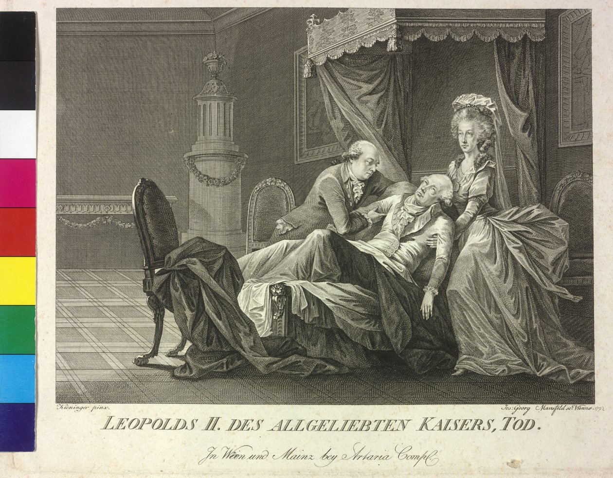 Dood van keizer Leopold II door Vincent George Kininger