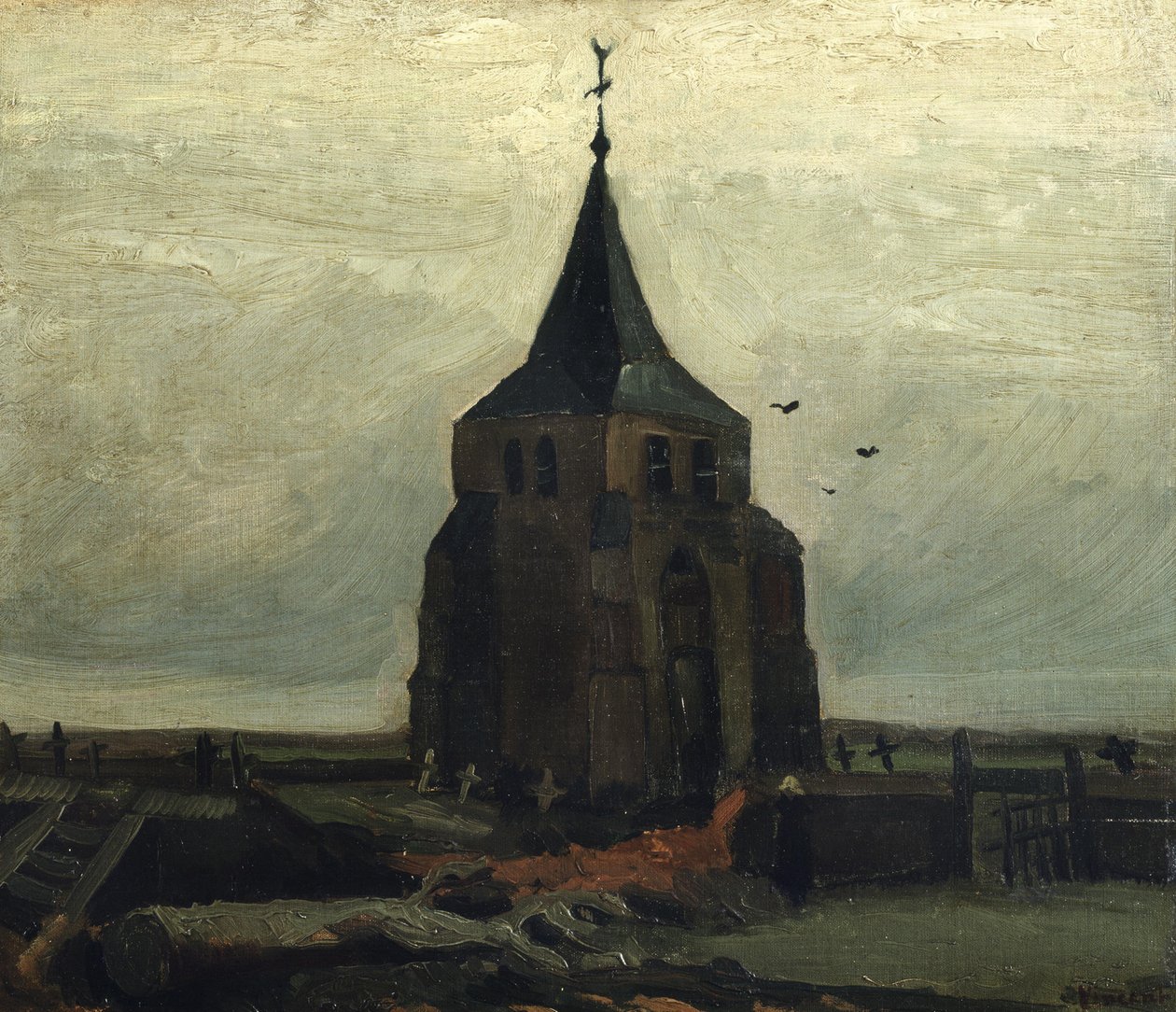 De Oude Toren, 1884 door Vincent van Gogh