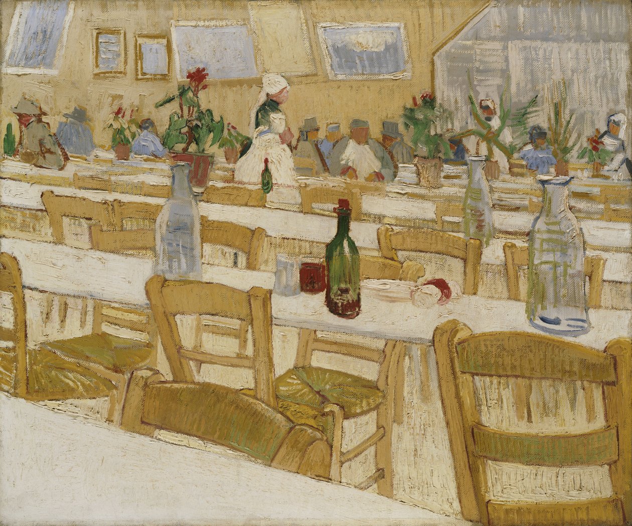 Een restaurantinterieur, 1887-88 door Vincent van Gogh