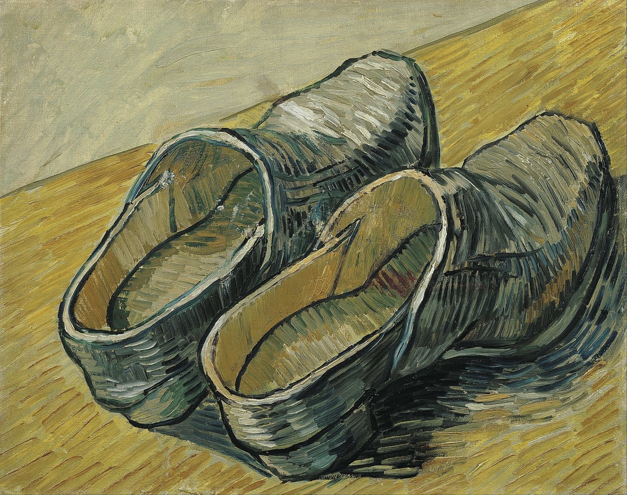 Een paar leren klompen door Vincent van Gogh