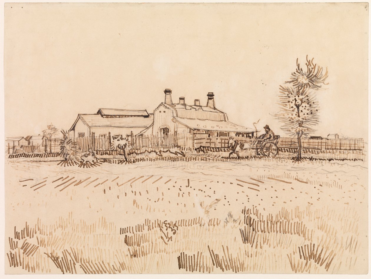 Een Tegelfabriek, 1888 door Vincent van Gogh