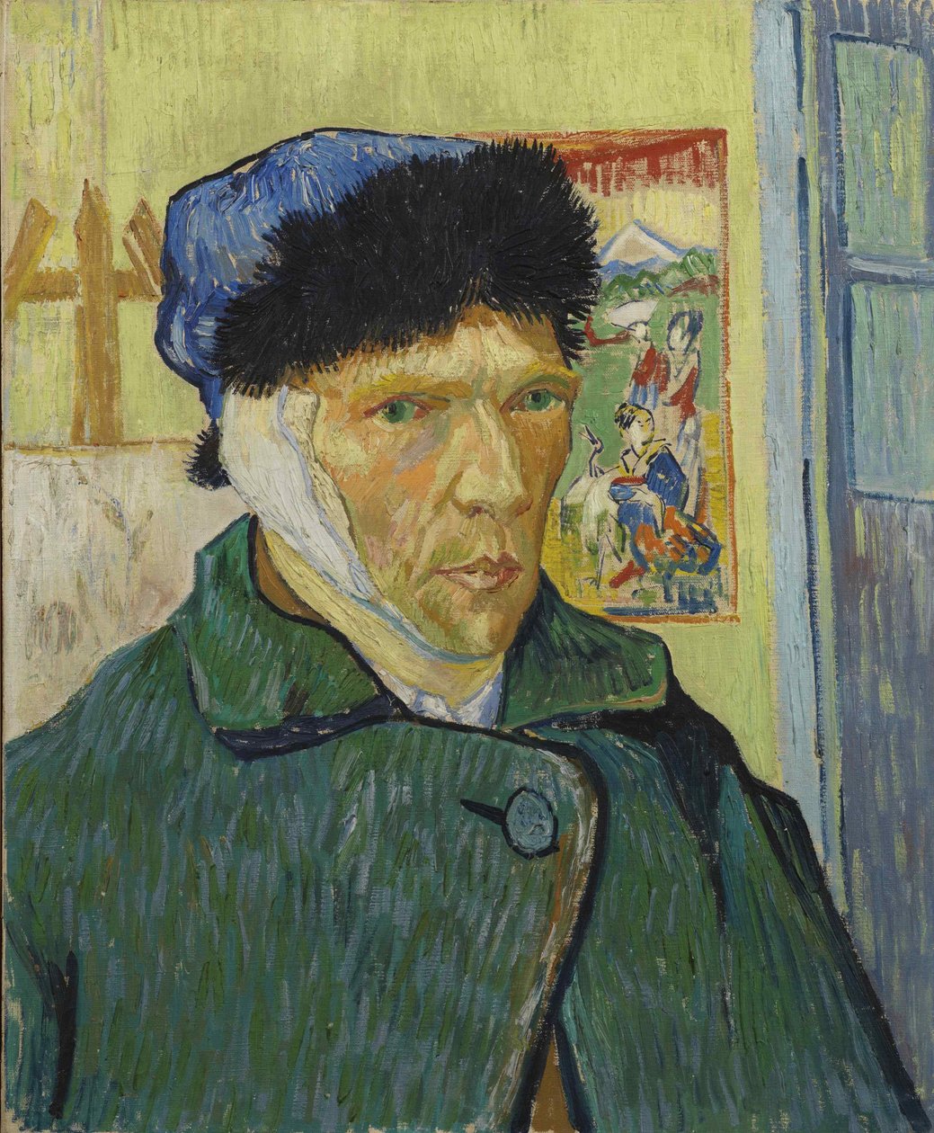 Zelfportret met verbonden oor, 1889 door Vincent van Gogh