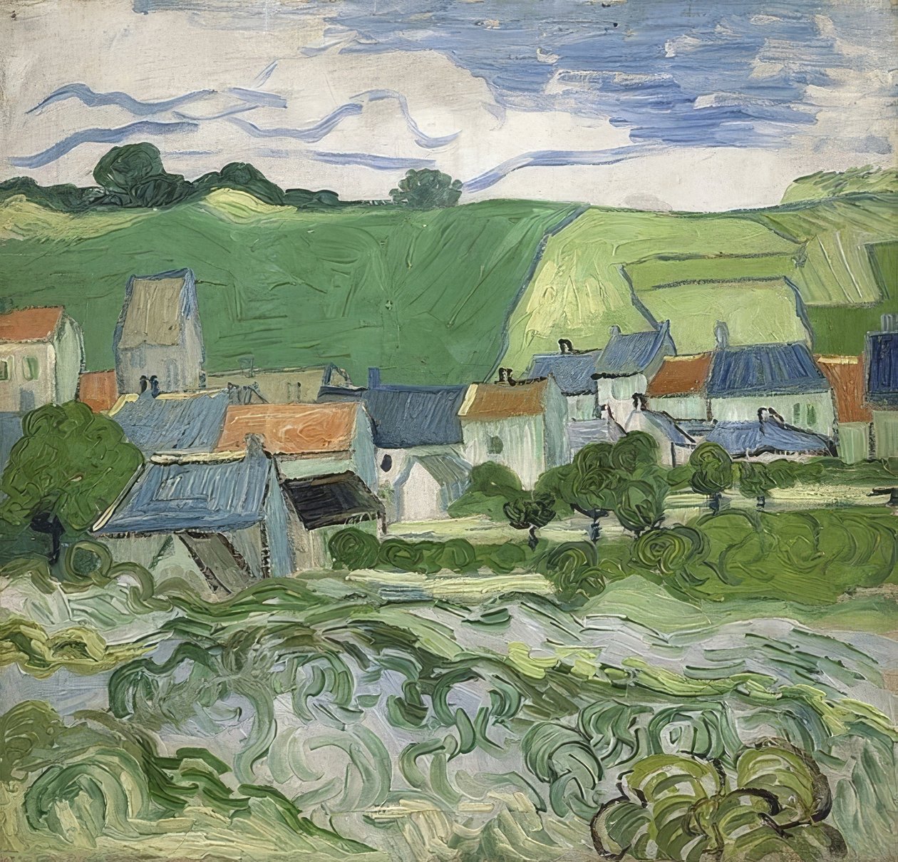Uitzicht op Auvers door Vincent van Gogh