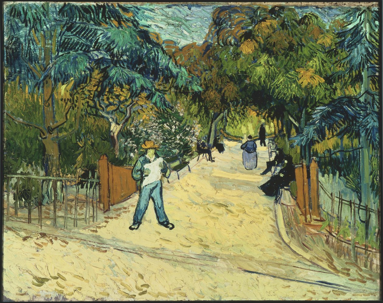 Ingang van de openbare tuinen in Arle door Vincent van Gogh