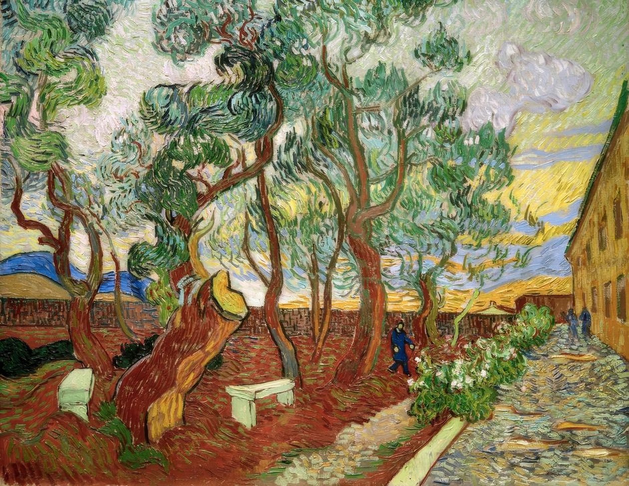 Tuin van het ziekenhuis Saint-Paul door Vincent van Gogh
