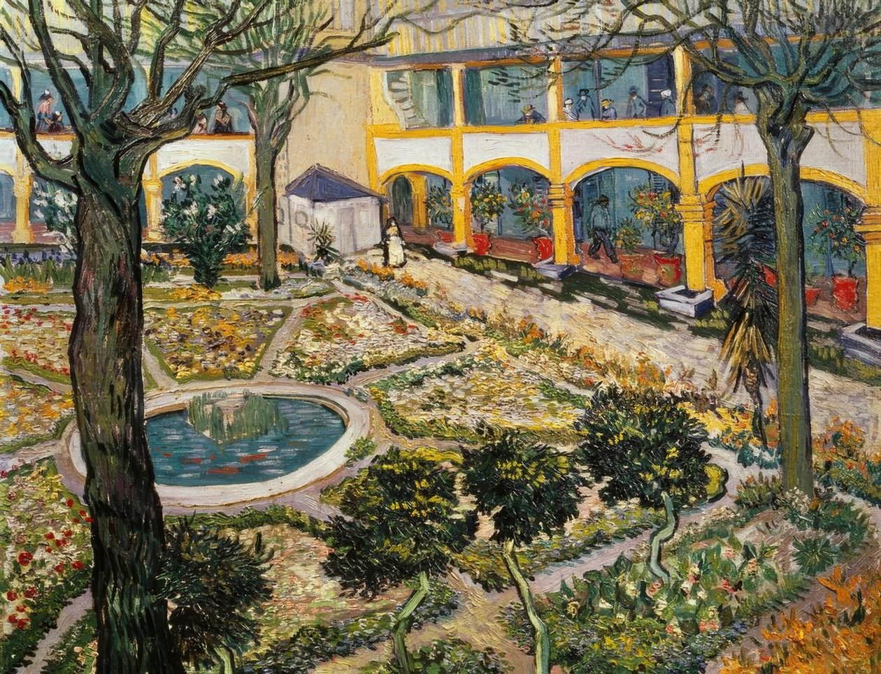 Tuin van het ziekenhuis in Arles door Vincent van Gogh