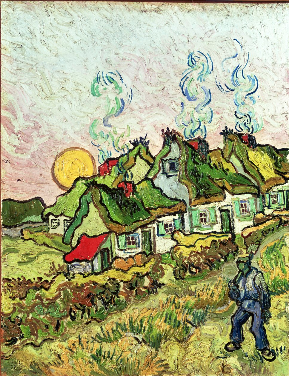 Huis en figuur door Vincent van Gogh