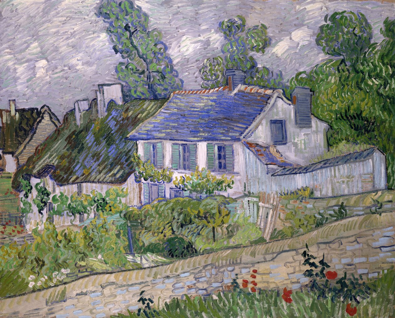 Huizen in Auvers door Vincent van Gogh