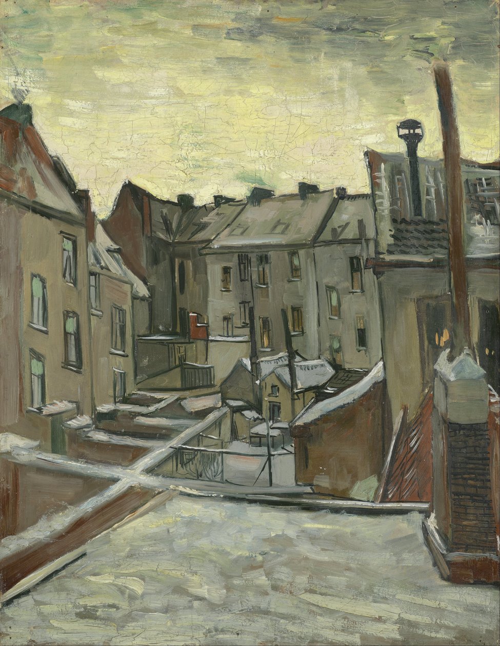 Huizen van achteren gezien door Vincent van Gogh