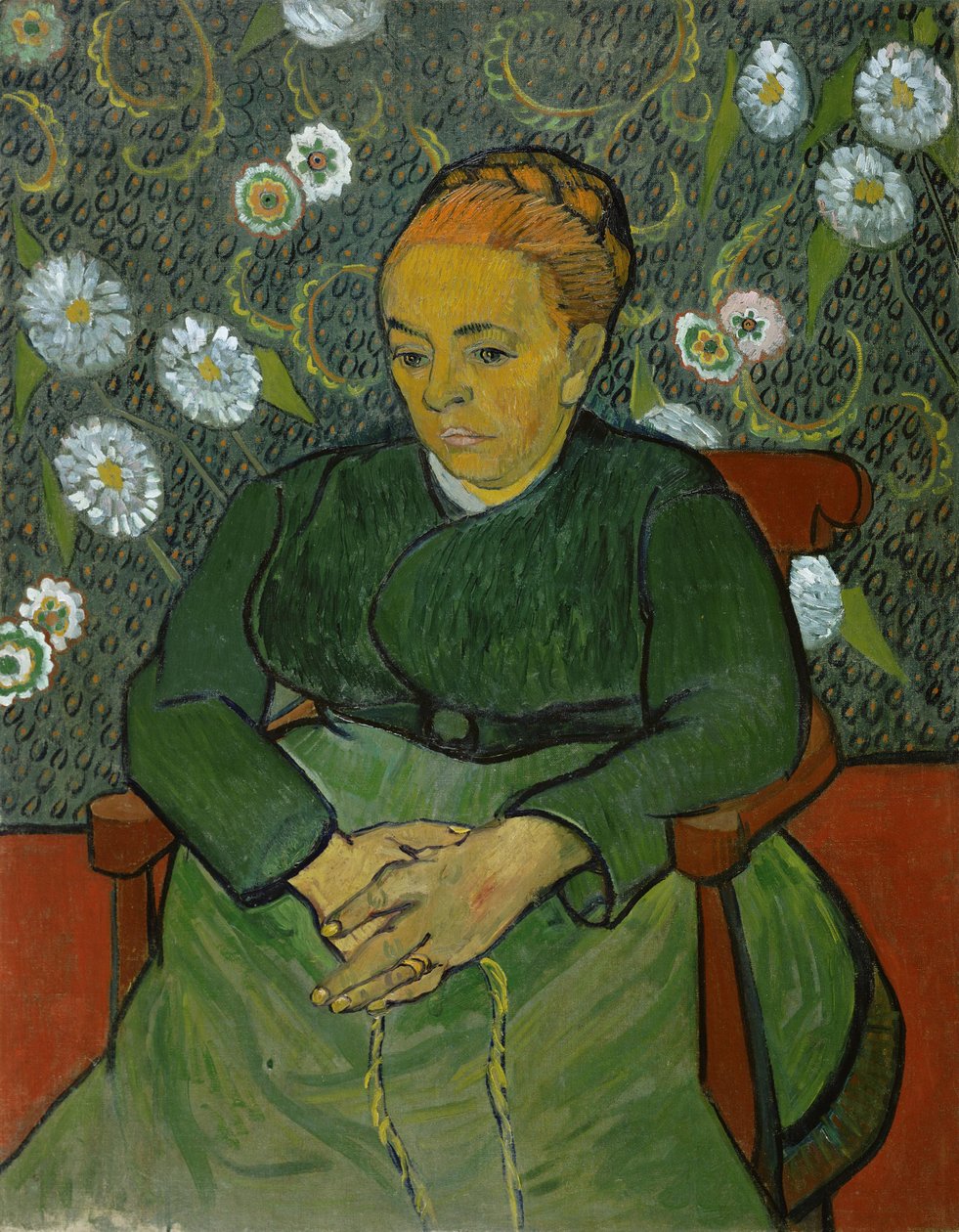 De wiegeliedster (Portret van Madame Roulin) door Vincent van Gogh