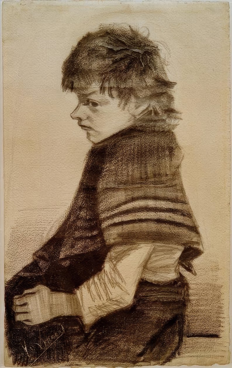 Meisje met omslagdoek door Vincent van Gogh
