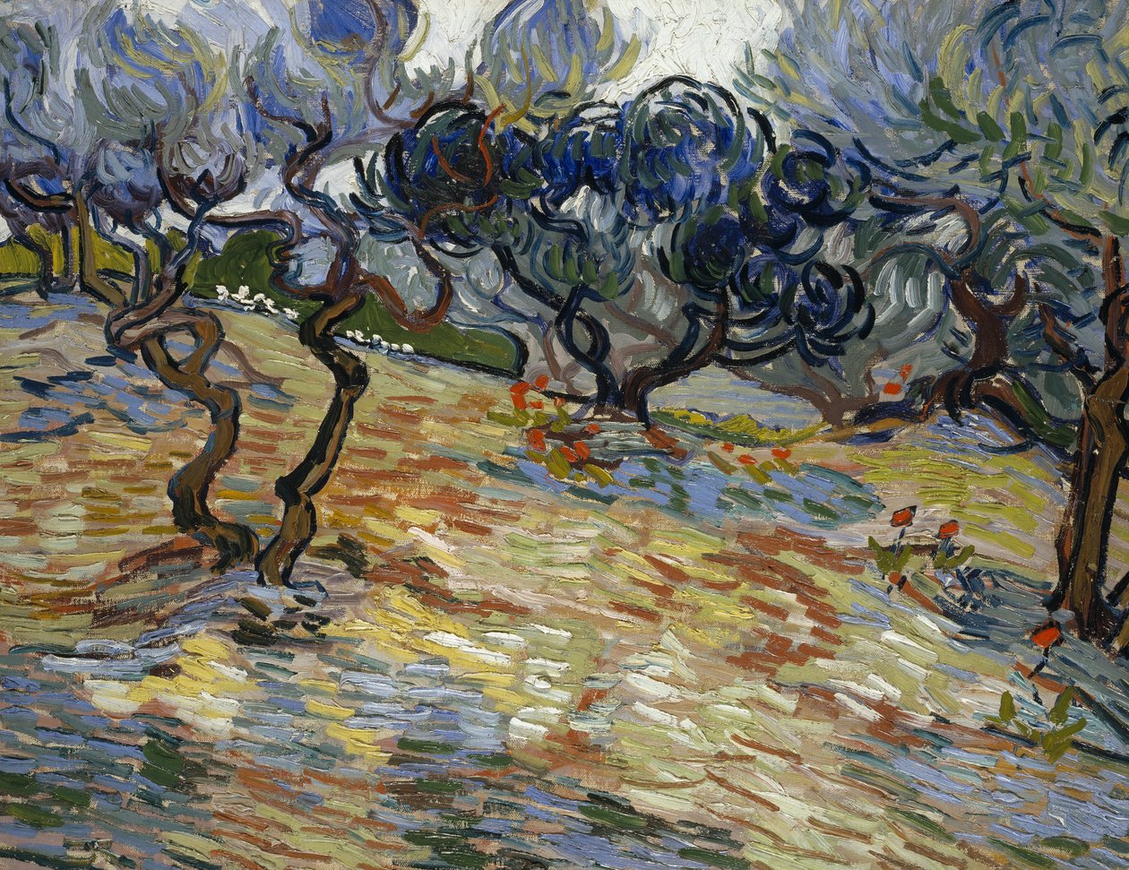 Olijfbomen: Stralend blauwe lucht door Vincent van Gogh