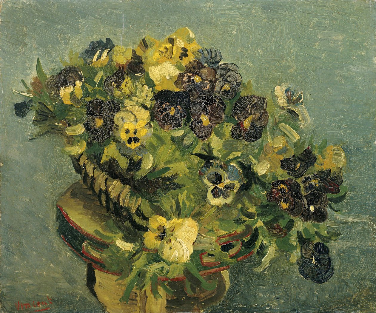 Mand met viooltjes door Vincent van Gogh