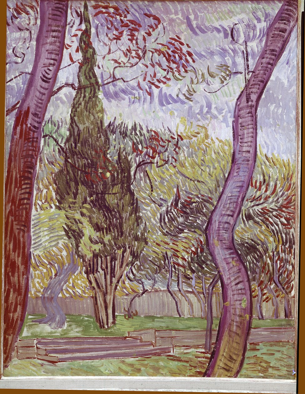Park van het Saint-Paul Ziekenhuis in Saint-Remy-de-Provence door Vincent van Gogh