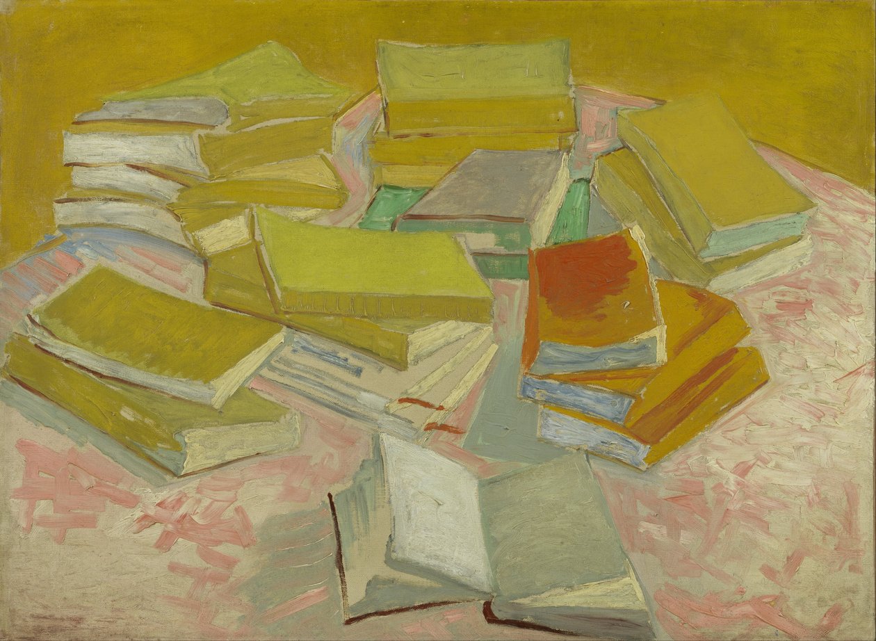 Stapels Franse romans door Vincent van Gogh