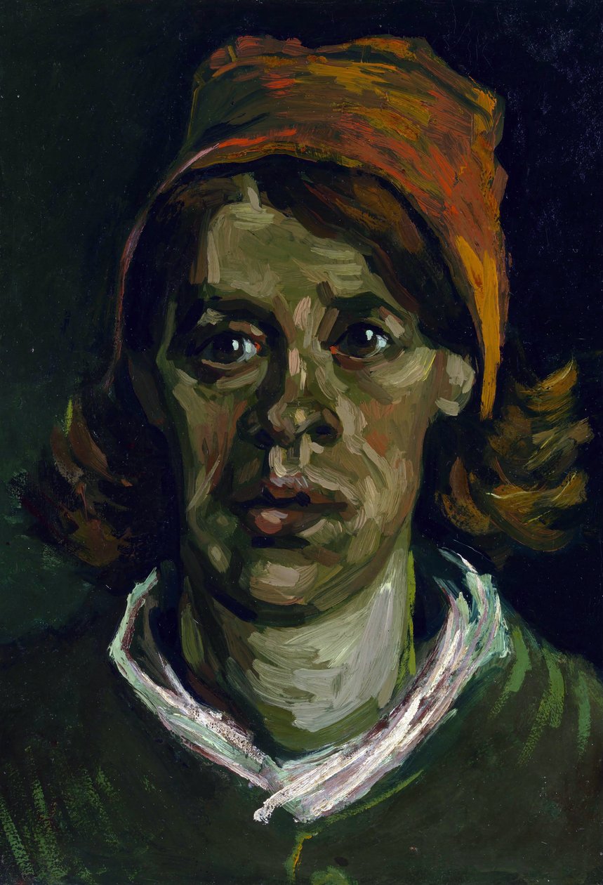 Portret van boerin met rode kap door Vincent van Gogh