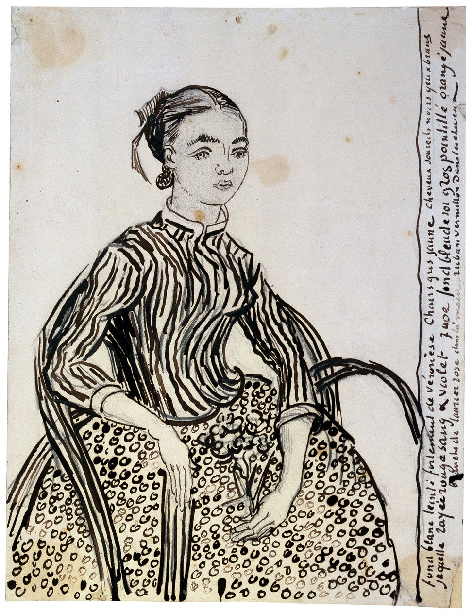 Portret van een jonge dame La Mousmé door Vincent van Gogh